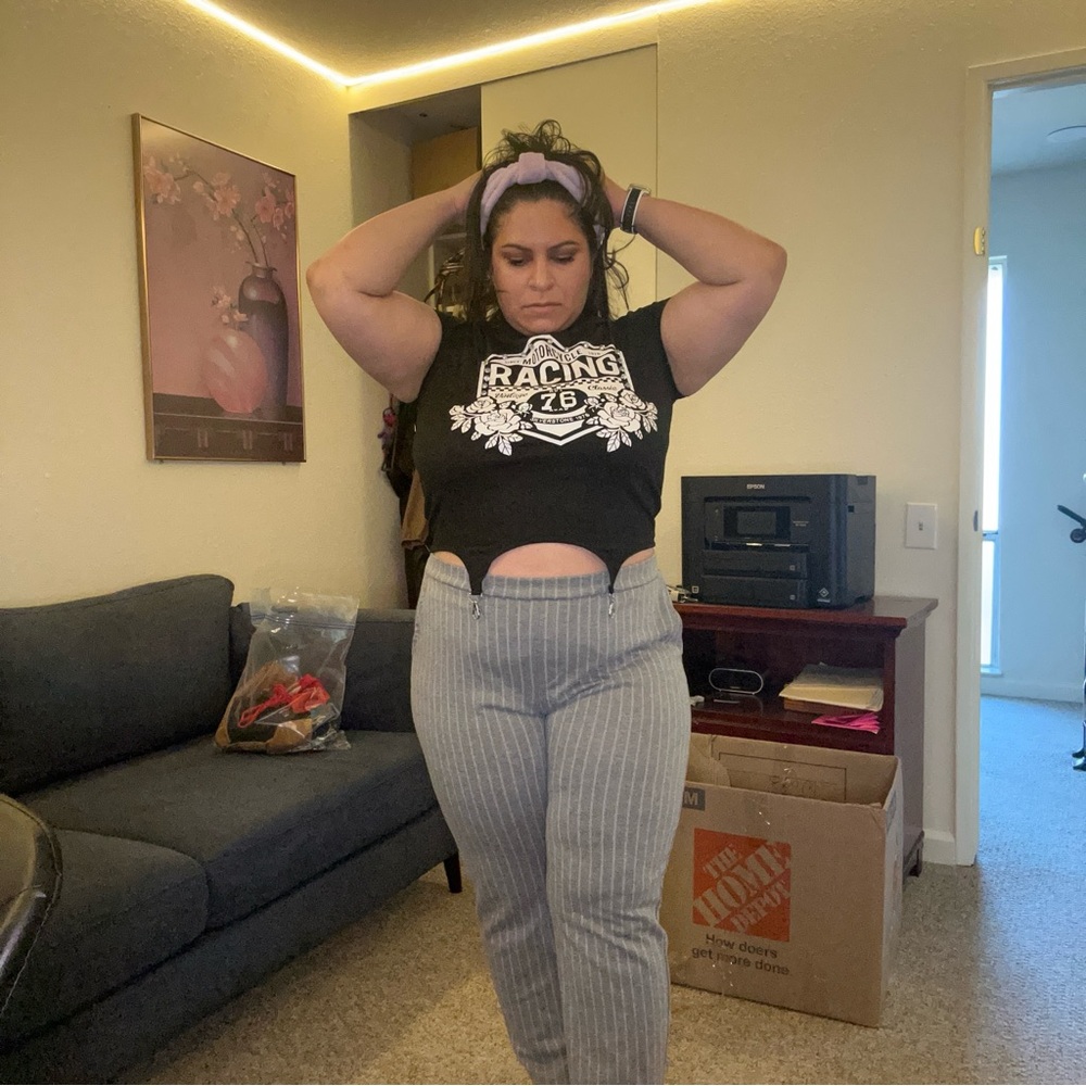 Banana Republic Black and White Ankle Cropped Pants